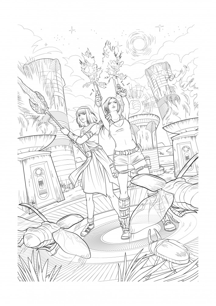 Coloring Book - Temple of Osiris