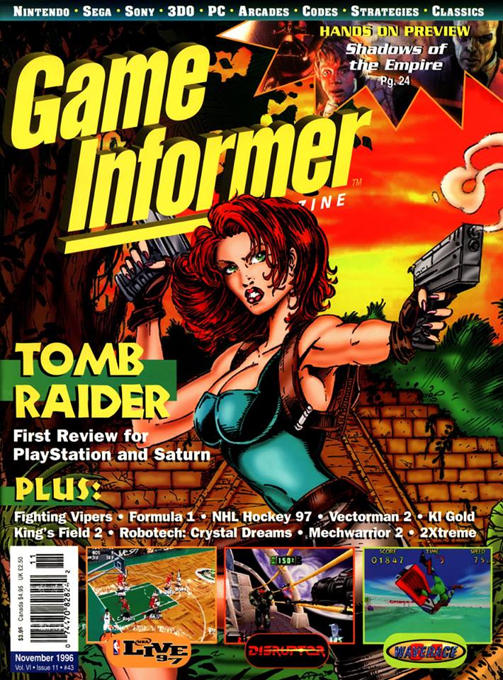 Finální verze obálky s Larou Croft z první hry Tomb Raidera