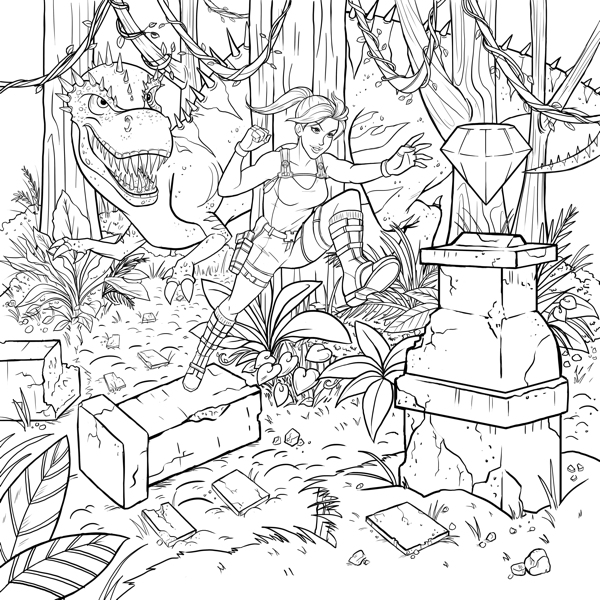 tomb raider coloring book